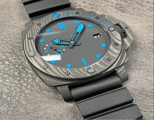 2022 novos relógios de luxo masculino automático caixa de prata pulseira mostrador preto 44mm dial homem calendário mecânico PAM relógio todas as funções wo2634588