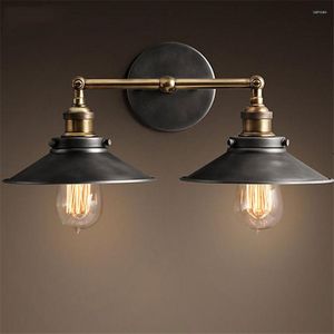 Vägglampa vintage industriell lampor e27 metall lampara loft sconce cover inomhus ljus på sovrummet vardagsrummet veranda