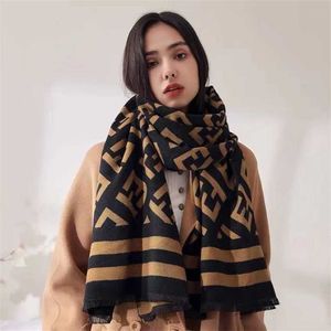 12% OFF cachecol outono inverno novo cachecol feminino xale com caxemira champanhe ouro impressão para textura quente e elegante