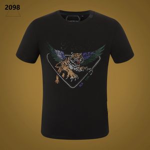 Nowy styl Phillip Plain Men T Shirts Designer Pp Skull Diamond T Shirt Short Rleeve Dollar Brown Bear Brand Tee Wysokiej jakości czaszki T Shirt Tops SP2098