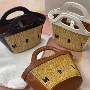 Tropicalia Micro Bag Leather Raffia Designer Women Summer Beach Tote Hasp Closure Handbag Hardware Crossbody Straw Weave Shoulder Bags Casual Tote