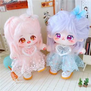 Plush Dolls 20cm Cotton Doll(skeleton) w/skirts Plush Toy Dolls Accessories Idol Dolls Cotton baby Plushies Stuffed Toys Fans Collection Q230913