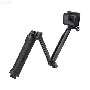 Selfie Monopods Selfie Monopods 3 Way Grip Waterproof Monozod Selfie Statyw Stand For Hero 11 10 9 8 7 6 5 Yi Sjcam Eken Dji Osmo Go Pro Accessories 230518 L230913