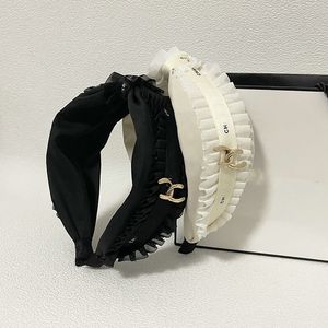 2 pezzi di design di lusso fasce da donna nero bianco lettera di marca fascia per capelli moda donna sport cerchio per capelli vintage hairjewelry regali