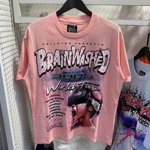 本物の写真半袖Tシャツハイストリートコットントップメンズ女性半袖ティー