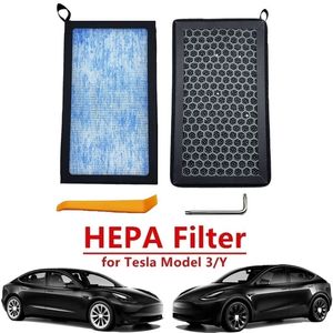 Filtration Aktivkohlefilter Passend für Tesla Model 3 Y HEPA-Luftfilter-Conditioner-Ersatzset