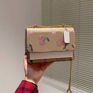 Cross Body Bags Coabag Women Designer Bag Strawberry Print Crossbody Messanger Classic Purse Handbag Chain Shoulder Leather Lady Wallet 230109