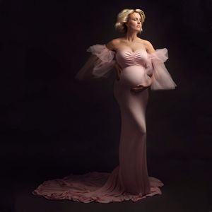 Stunning Mermaid Maternity Photography Dress Long Train Bodycon Gown for Pregnant Women Photo Shoots and Special Occasions