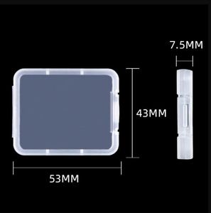 DHL Caixa de cartão de memória Caixa protetora para SD SDHC MMC XD CF Card Shatter Container Box Branco Transparente I0913