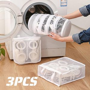 Laundry Bags Protective Clothes Travel Anti-deformation Washing Organizer Machine Storage Mesh Portable 3pcs set Bag Shoes