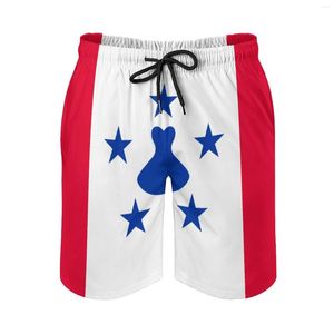 Shorts pour hommes Anime Beach Flag of the Austral Islands Loose Stretch Casual Classic Hawaii Pants Basketball Cordon réglable