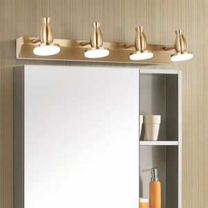 Lampada da parete moderna per bagno a LED Lampada da parete a specchio frontale dorata con applique per bagno, pannelli in acrilico