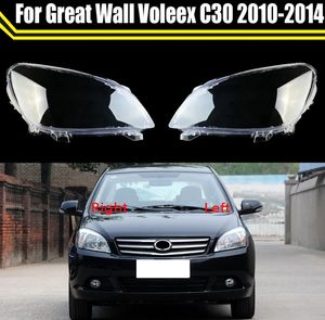 För Great Wall Voleex C30 2010-2014 Bilstrålkastare Lampdäckning Lampskärmslampglaslinsfodral Auto Light Caps