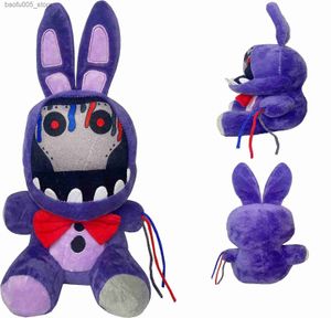 Plush Dolls Withered Purple Bunny Plush Toys 7 Inches FNAF Security Breach Bonnie Doll Collectible Nightmare Freddy Plush Toys for Kids Fans Q230913