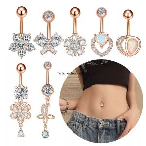 Sexy Belly Piercing for Women Cubic Zircon Gold Plated Crown Shaped Belly Navel Bell Button Rings Bikini Accessories Jewelry Gift