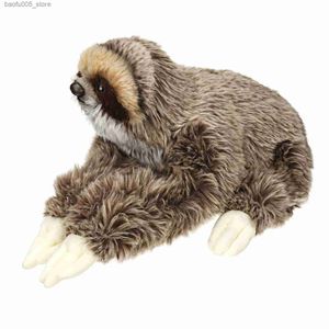 Plush Dolls 35CM Cute Realistic Three Toed Sloth Plush Stuffed Animal Toy Soft Plush Sloth Critters Children Kids Birthday Gifts Plush Doll Q230913