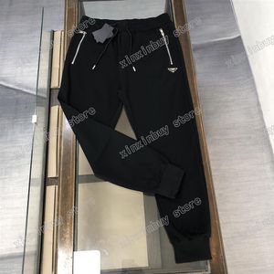 22SS Mens Women Designer Pants Metal Triangle Label Zipper Pocket Nylon Milan Pant Men Broulbing Black Xinxinbuy S-XL267C