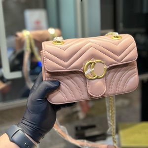 Pink Designer Bag Crossbody Designer -Taschen Schulter Schlinge Leder Office Travel Shopping mit goldenen Kette billige Taschen Fashion Cross Bag Luxus Bag Name Marke Geldbörsen