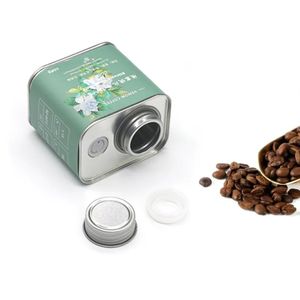 Imballaggio all'ingrosso di lattine di scatole di latta per contenitori di chicchi di caffè quadrati personalizzati da 250 g in banda stagnata con valvola di degasaggio B1102