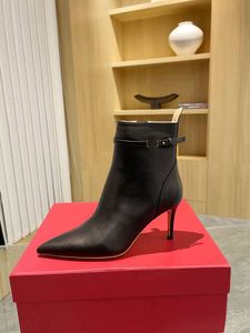 Marca de luxo feminina tornozelo joelho salto fino botas cavaleiro moda outono sapatos de inverno tamanho 35-42