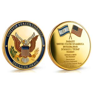 Kudüs Amerika Birleşik Devletleri Büyükelçiliği Trump Challenge Coin - Adanmış 14 Mayıs 2018