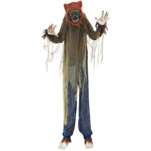 Other Event Party Supplies 5.2 ft. Animated Standing Wolf Halloween Prop Multicolor Halloween Decoration 230912