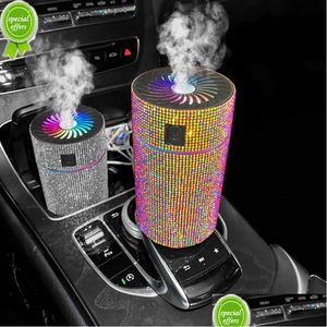 Car Diffuser Humidifier With Led Light Crystal Diamond Air Purifier Aromatherapy Freshener Accessories Drop Delivery Dhf2T
