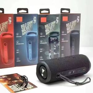 Trådlös Bluetooth -högtalare Flip 6 Mini -högtalare Portabla IPX7 Vattentäta bärbara högtalare Flip6 Outdoor Stereo Bass Music Track Independent 4 Color With Box