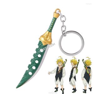 Keychains Meliodas Lostvayne Sword Keychian Keyring The Seven Deadly Sins Anime Accessories Key Chain For Men Women Bag Pendant Car