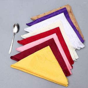 Table Napkin 1PC 48cm Napkins Cloth Square Satin Fabric Pocket Handkerchief For Wedding Birthday Party El Home Decoration