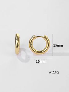 Hoop Earrings Gold Plated Everyday Chunky Huggie For Women Men Fashion Jewelry