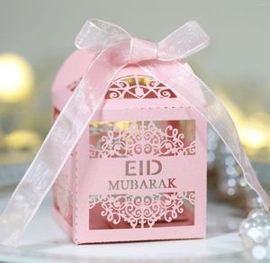 ギフトラップ50pcs eid mubarakチョコレートパッケージボックスゲストパーティーキャンディーペーパー甘い