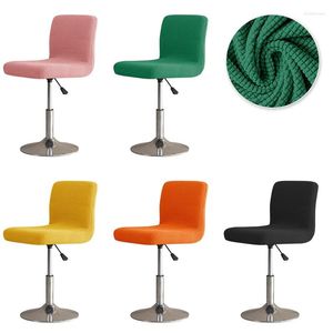 Capas de cadeira Polar Fleece Bar Stool Capa Sólida Stretch para Casamento Sala de Jantar Escritório Housse de Chaise Cadeiras Caso