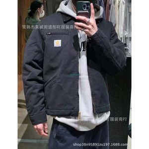 Nla7 2023 New Men's Jacket Fashion Brand Carha New Classic Detroit Coat Corduroy Flip Collar Workwear Style