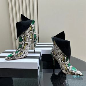 Rhinestones yaka dekorasyon ayak bileği botları sivri ayak parmağı stiletto moda botları kadın lüks tasarımcı deri sole patik elbise akşam ayakkabıları