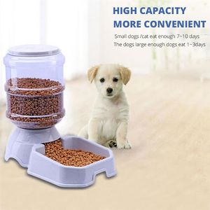 1Pc 3 8L Automatic Pet Feeder Dog Cat Drinking Bowl Large Capacity Water Food Holder Pet Supply Set Y200917272K