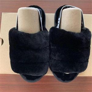 Sandali firmati per bambini Fluff Yeah ciabatte per bambini Pantofole in pelliccia Sandali per bambine Pantofole pelose Scarpe con plateau Pantofole Scivoli Luxury243U