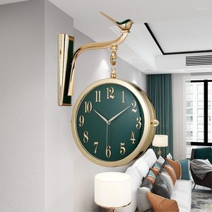 Relógios de parede decorativo mural moderno relógio relógio luxo metal gigante salão escritório casa nórdico duvar saati relógio
