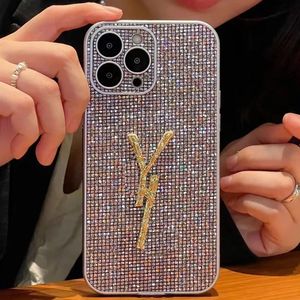 sparkling Designer phone case for iPhone 14 Plus 13 Pro Max Xr 12 Phones Covers Fashion Diamond Phone Cases Metal Protective Shell g-5