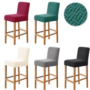 Pokradzki krzesełka okładka baru barowego Krótka tylna siedzenie obudowa solidne kolorowe krzesła na bani
