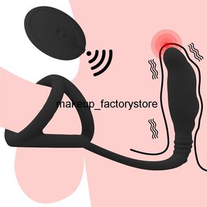 Massage Wireless Remote Control Vibrating Anal Plug Prostate Massager Urethral Stimulation Sex Toys For Men Sexy Shop253h