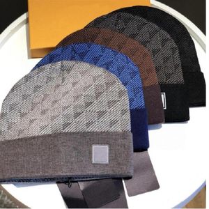 Designer Skull Caps Fashion Stippled Knitted Beanie Cap Good Texture Cool Hat for Man Woman 5 Colors High-quality 11232T