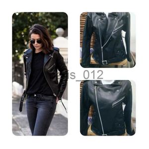 Women's Leather Faux Leather Women's Ramones Leather Jacket rock n roll x0913