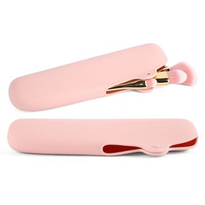 Porta pennelli per trucco da viaggio Custodia per pennelli cosmetici portatile in silicone Borsa per strumenti per trucco morbida ed elegante Organizzatore per viaggi e uso domestico