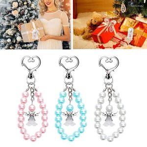 Keychains Zinc-Alloy Guardian Angel Keychain Bag Pendant Decors Fashion Charm Key Chain Ring for Easter Thanksgiving