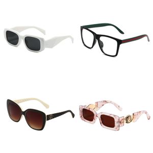 Óculos de sol da nova moda Top clássicos Rectangular óculos de sol mulheres Trendy Square Sunglasses Pack Party Party Vintage Frame Eyewear para meninas com caixa