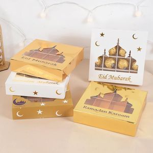 ギフトラップクリアウィンドウイードムバラクボックスキャンディークッキーチョコレートパッケージボックスラマダンデコレーションホーム2023イスラムイスラム教徒のパーティーの装飾
