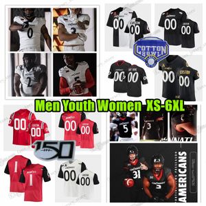 2023 Custom XS-6XL NCAA Cincinnati Bearcats Fußballtrikot 5 Emory Jones 1 Ahmad Sauce 21 Corey Kiner 2 Dee Wiggins 3 Evan Prater 8 Xzavier Henderson 0 Jowon Briggs