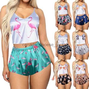 Pigiama da donna Pigiama da donna Pigiama con stampa animalier Set Pigiama sexy estivo Donna Taglie forti 2 pezzi Abito da casa Pigiama Lingerie Pigiama Camicia da notteL230913