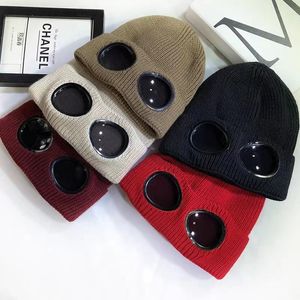 Pilot Eyeglasses Ski Beanies Hat For Men And Women Fashion Knitted Yarn Thick Snow Cap Winter Head Warmer Windproof Lens Beanie Hats Wholesale